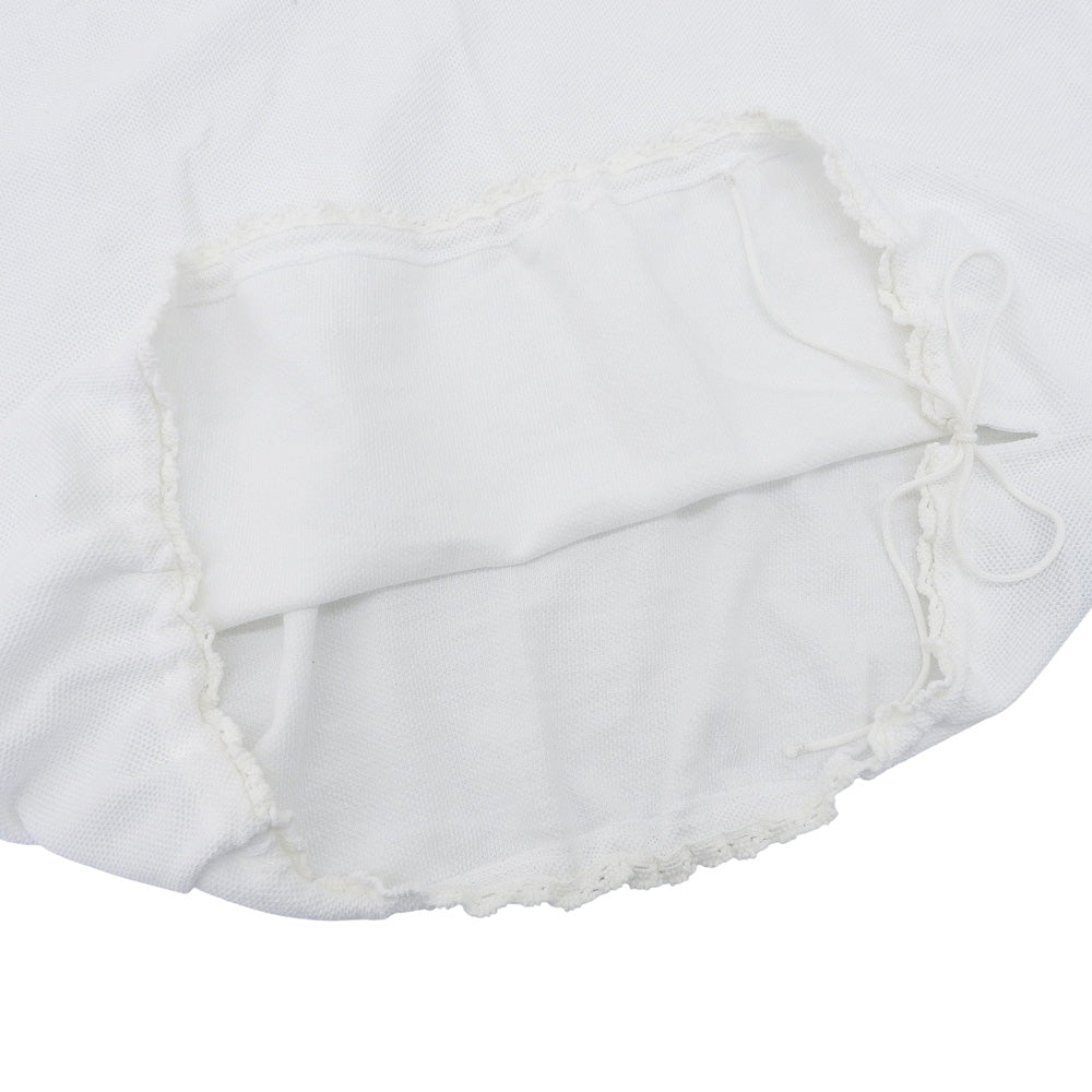 45R Kanoko Lace Short Sleeve Polo Shirt Cotton Top Women's White 50371931 Tops