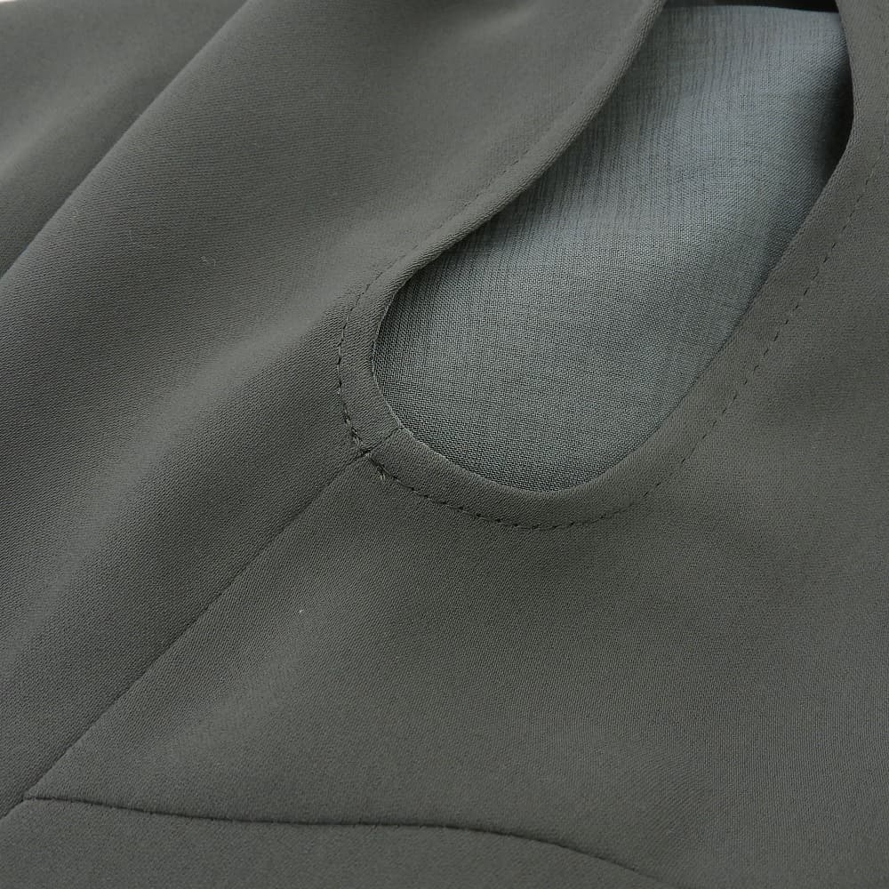 CONTE コンテ 美品 タック ノースリーブ オールインワン レディース カーキ オーバーオール オールインワン ―