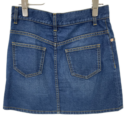 GUCCI グッチ 456973 ブルー バラ刺しゅうデニムミニスカート スカート