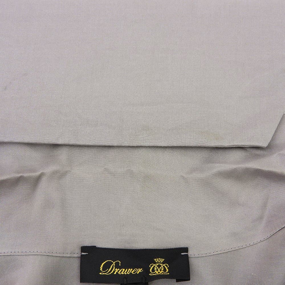 DRAWER ドゥロワー ボウタイ ロングスリーブ シャツブラウス トップス レディース シルク100 グレー 36 6521-299-1021 トップス 36