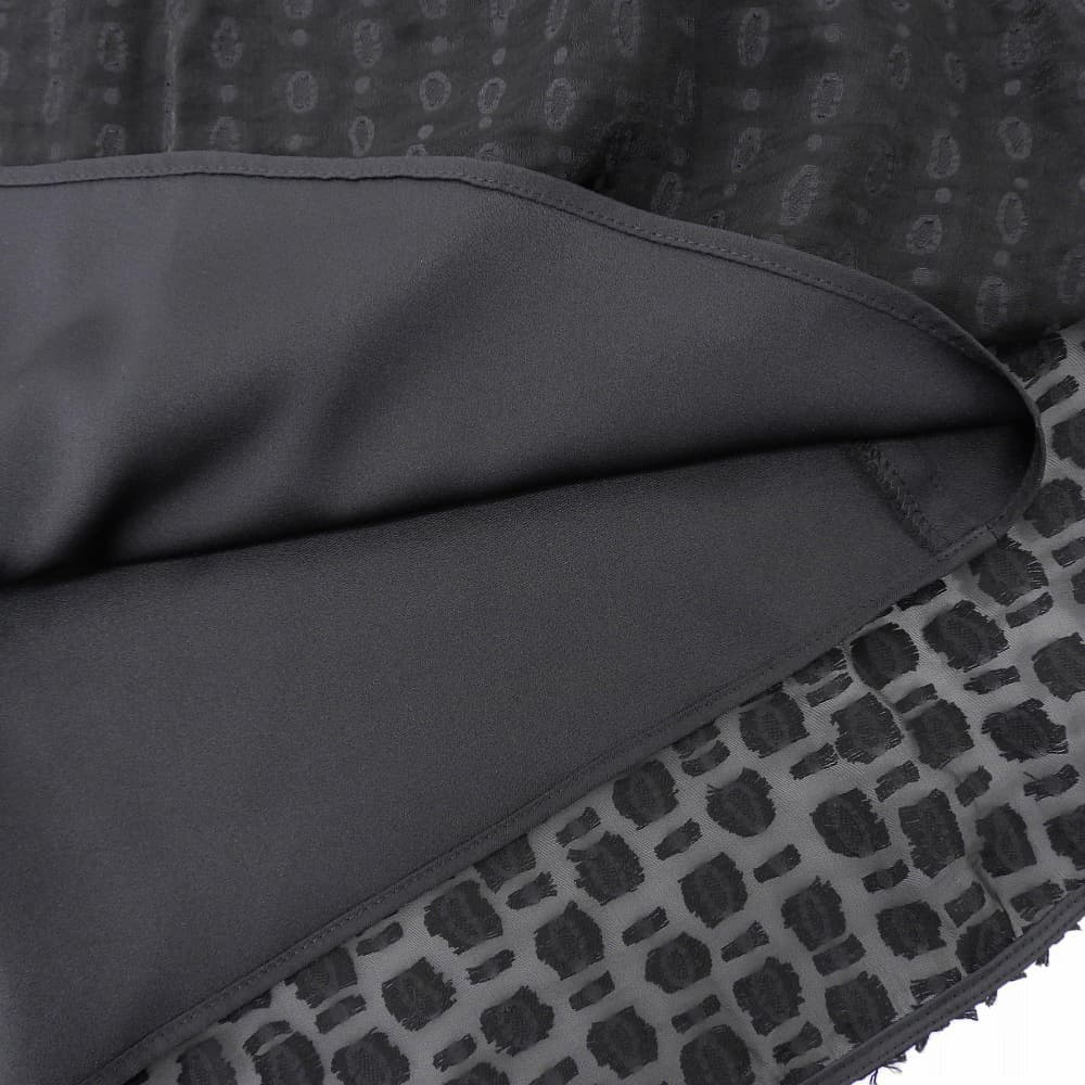 EPOCA Beautiful Sheer Cut Jacquard Gathered Flare Skirt Ladies Black 38 M5S07-418-09 Skirt