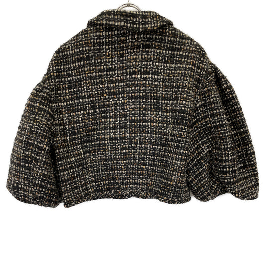 CLANE クラネ ブラック mix tweed puffsleeve jacket/ミックスツイードパフスリーブジャケット ジャケット 2