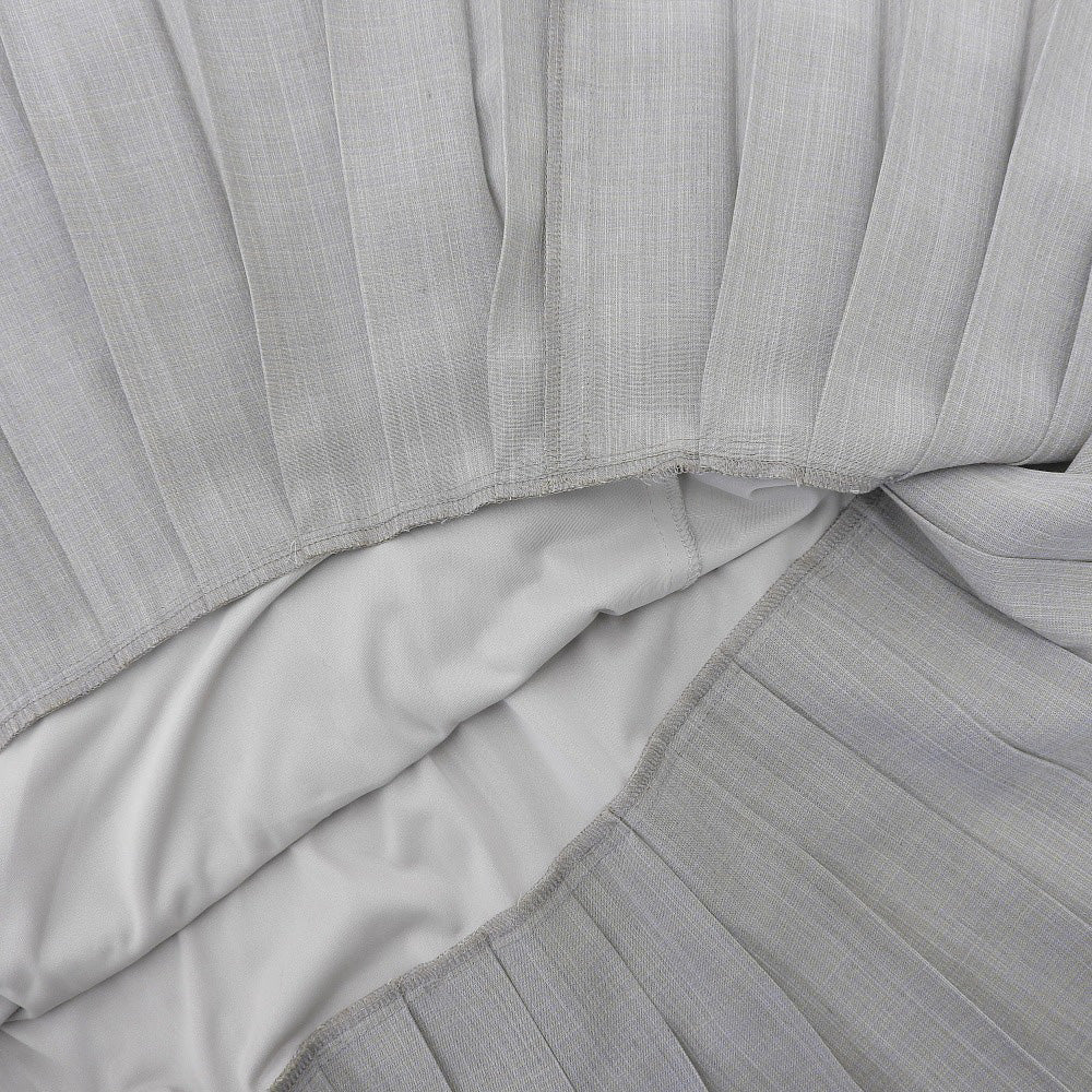 FUMIE TANAKA フミエタナカ 美品 プリーツティアード ロングスカート レディース グレー 2 F22A-39 スカート 2