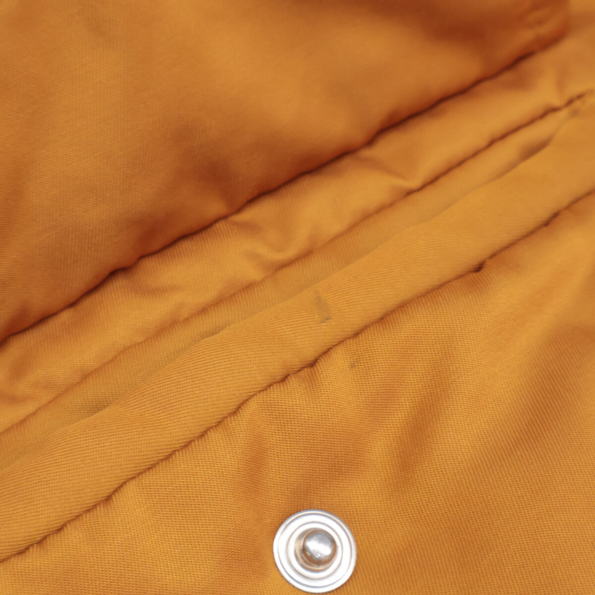 Yellow Cotton Rib-Collar Side-Zip Long Down Coat for Men