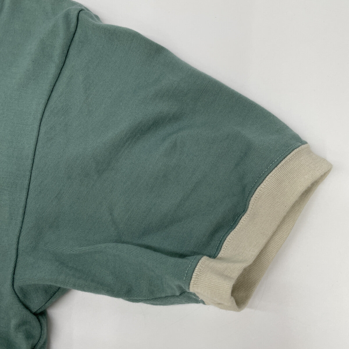 VISVIM ビズビム 25SS 0125105010007 グリーン×ホワイト ウール MERCKX CB ZIP P.O チェック切り替え ハーフジップニットソー トップス グリーン