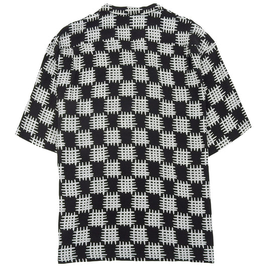 Sasquatchfabrix. DOMAN OPEN COLLAR H/S SHIRT All-over Pattern Shirt Tops Men's Brown L Tops