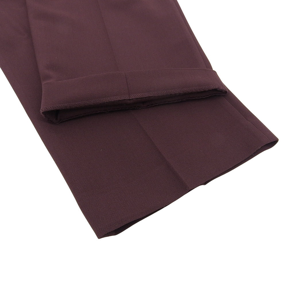 ENFOLD エンフォルド 美品 レーヨン混 STRAIGHT-TAILORED TROUSERS ボトムス レディース ボルドー 36 300HA631-2860 24AW ボトムス 36