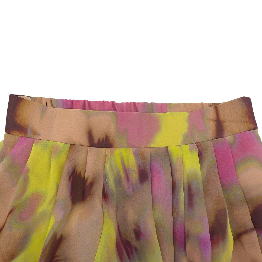 ADORE アドーア 美品 ポリエステル スマッジフラワープリントスカート レディース ピンク 36 531-4220926 24AW スカート 36