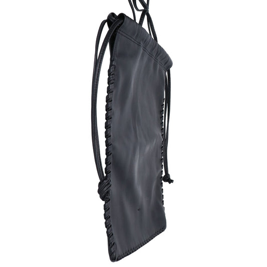 WELLS Wells Leather Drawstring Pouch Shoulder Tote Bag Ladies