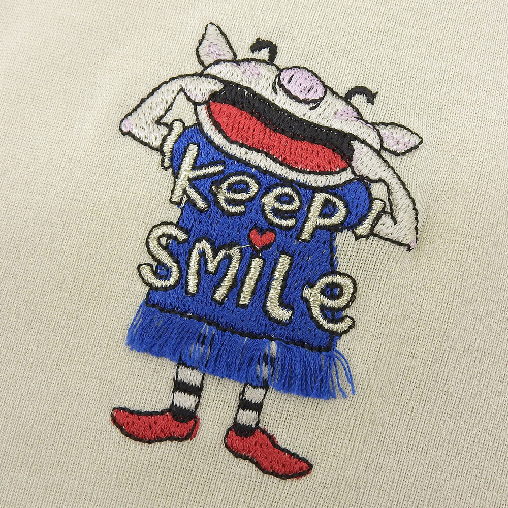 OLLEBOREBLA アルベロベロ 新品同様 コットン ぶたさん クルーネックTシャツ トップス レディース ベージュ M 132813 トップス M