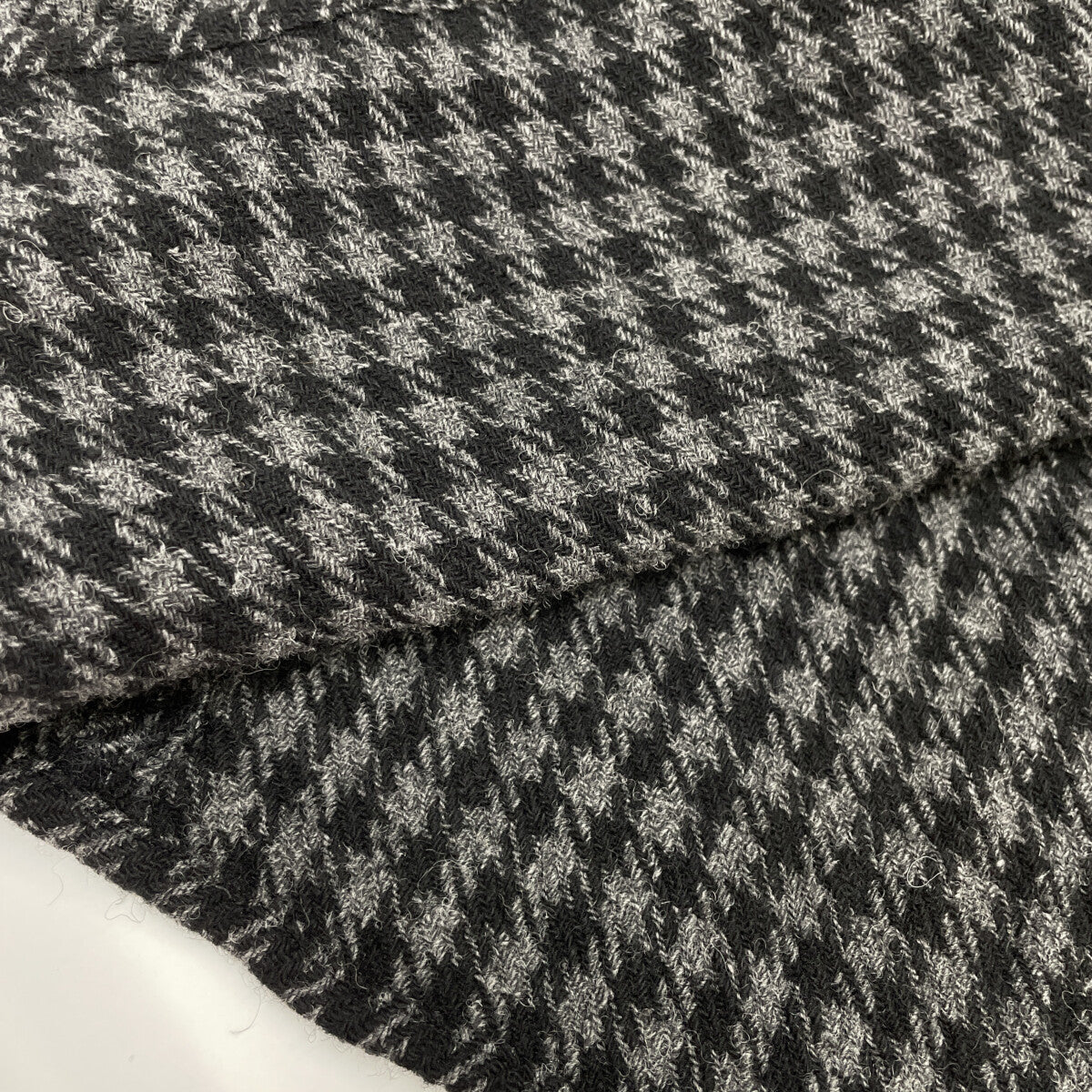 Yohji Yamamoto ヨウジヤマモト 【collections】24AW FO-D63-114 グレー SMALL HOUNDSTOOTH R DRAPE DETAIL SHIRT DRESS コート 2