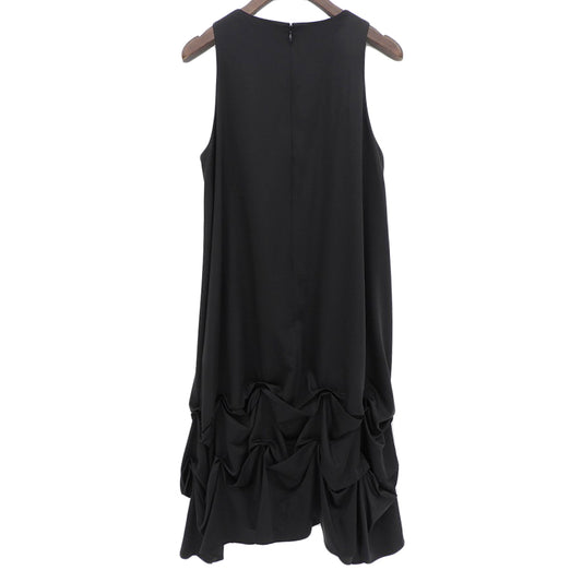 Excellent Condition Tiered Flare Sleeveless Dress Ladies Black M C0076 Dress M Ladies