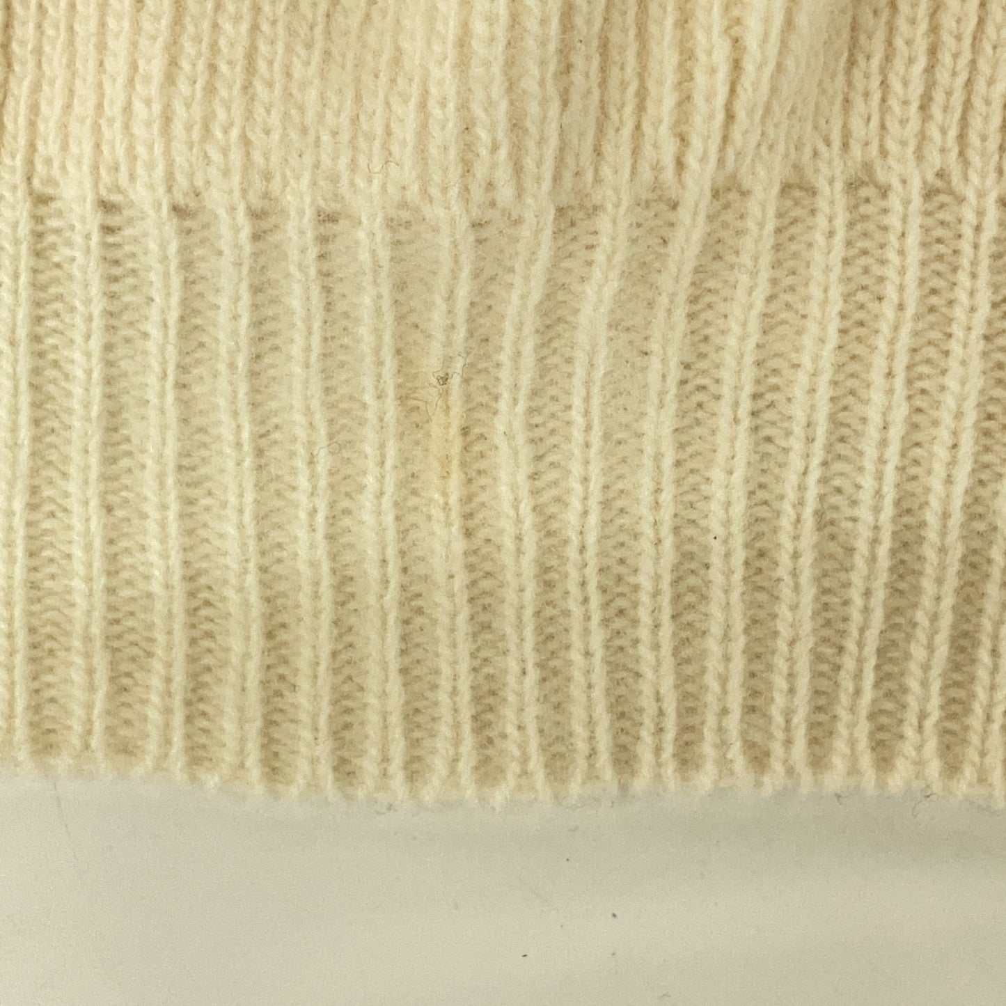 VALENTINO 0000028061 Ivory Virgin Wool Cut-Out Design Knit Pullover Top