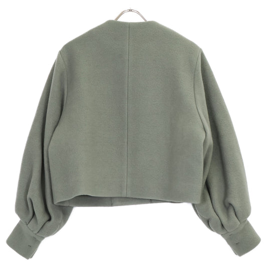 yori ヨリ YR25-23137AW モスグリーン ウール混 エアリーパフショートコート コート