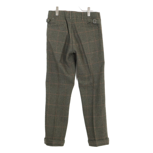 RRL Double RL MNRRPNT14G20167 Green Corozo Button Windowpane Wool Tweed Officer's Pants Bottoms