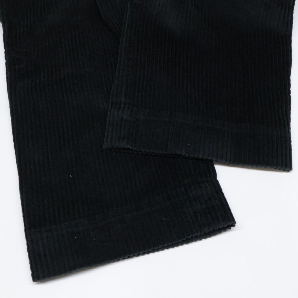 RRL Double RL 782804288001 Black Cotton Button Fly Wide Wale Corduroy Straight Pants Bottoms