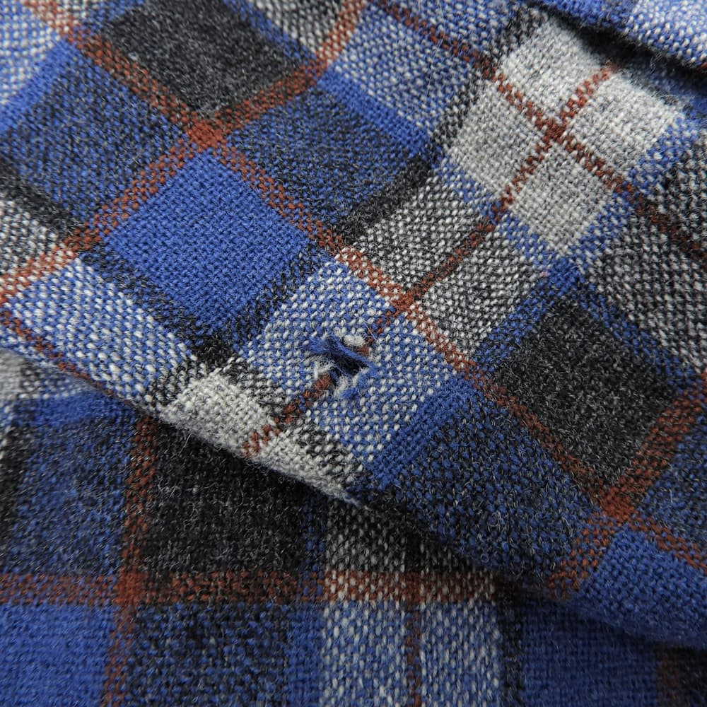 PENDLETON ペンドルトン オープンカラー ウールシャツ トップス メンズ ブルー×グレー M 50's トップス M