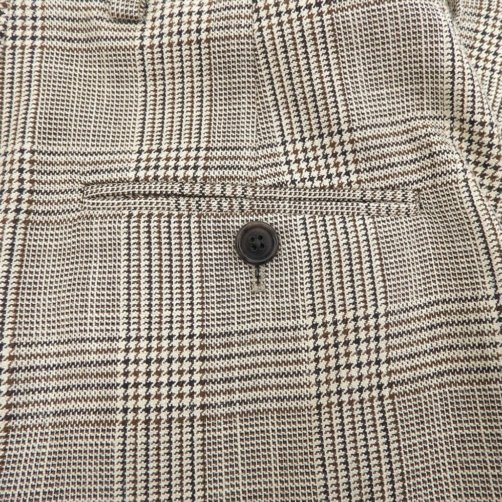 CELINE セリーヌ グレンチェック ウールシルク タックワイドパンツ ボトムス レディース ブラウン 2P718013J ボトムス ―