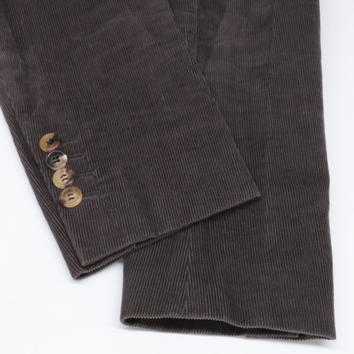 BRUNELLO CUCINELLI ブルネロクチネリ ダークブラウン コットン サイドベンツ 3Bコーデュロイテーラードジャケット ジャケット 44