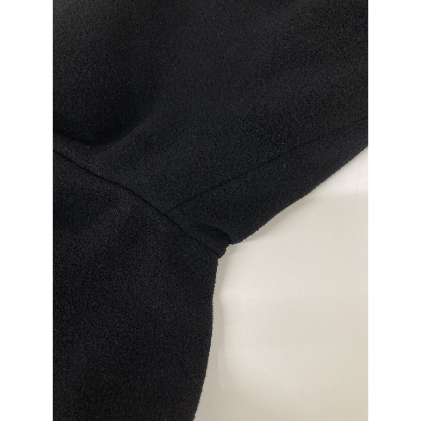 UJ594L Black Wool x Nylon Single Breasted Balmacaan Coat for Men