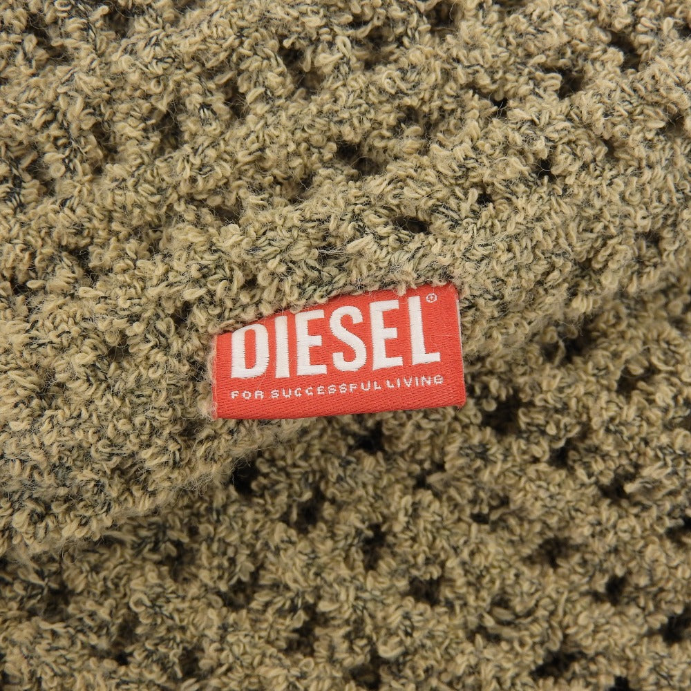 DIESEL ディーゼル 美品 メッシュニットプルオーバー トップス メンズ ブラウン L JP-K-SQUARED トップス L