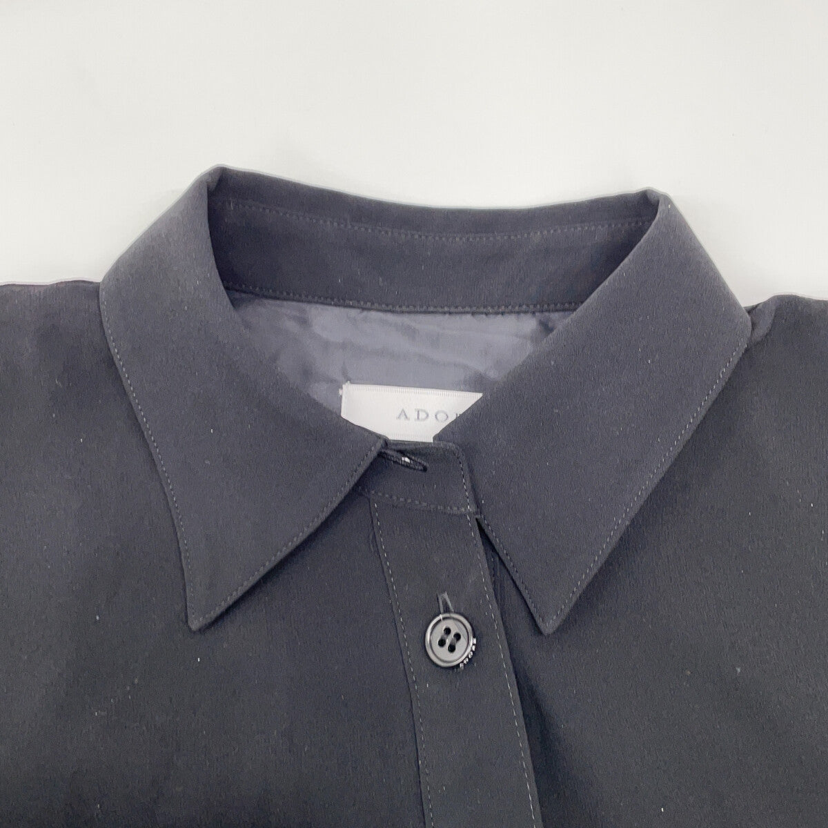 ADORE アドーア 【×KIMONOT】531-5240716 25年製 ブラック バックサテンワンピース ワンピース 38