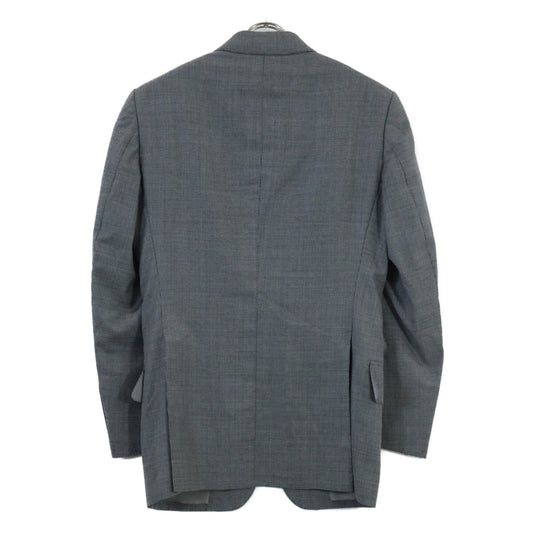 21AL41 322R83 格纹羊毛戗驳领两粒扣西服套装 44R 男士