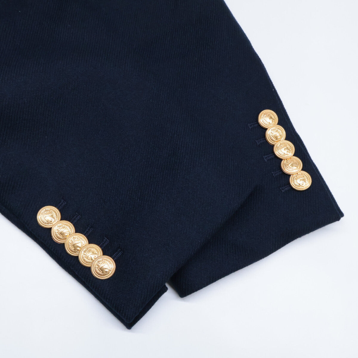 GUCCI グッチ 【美品/国内正規】711013 カシミヤ100% 金ボタン ダブルブレスト コート 42