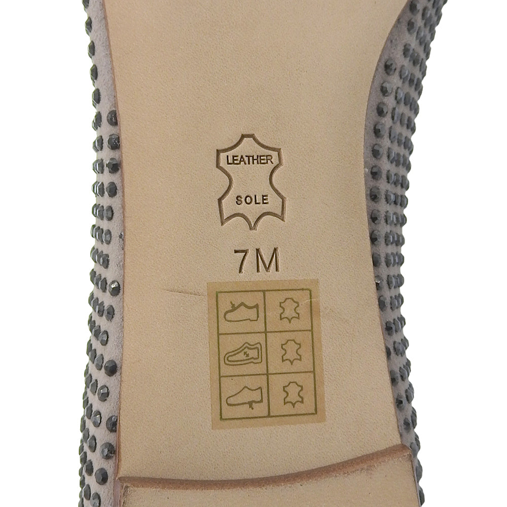 Tory Burch トリーバーチ 新品同様 ラインストーン リボン デザイン ローファー スリッポン シューズ レディース グレージュ 7 シューズ 7