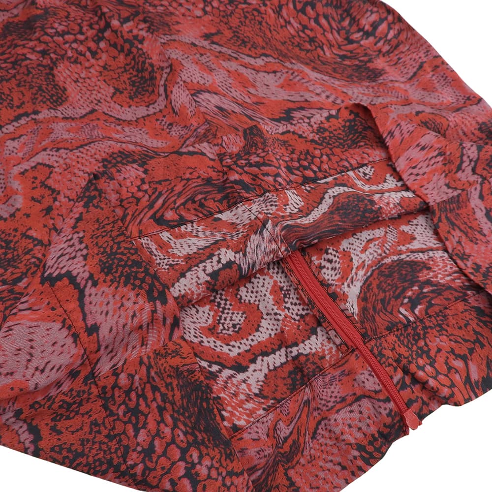 GANNI ガニー 美品 パイソンプリント シルクブレンドサテン ドレス ワンピース レディース レッド 32 ワンピース