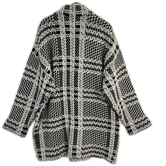 Black x White Stand Collar Knit Jacket Jacket F Men's