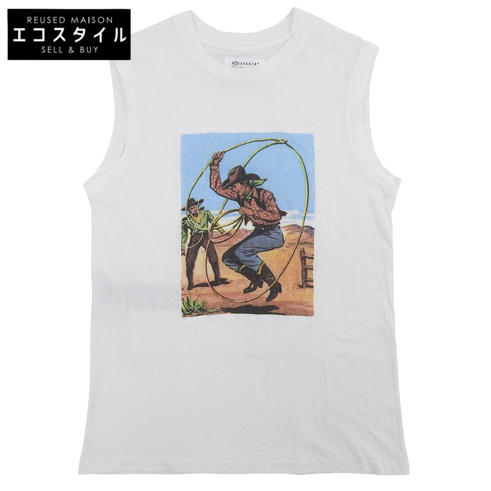Maison margiela メゾンマルジェラ COWBOY TANK TOP カウボーイプリント タンクトップ トップス メンズ ホワイト XS S51GC0525 24年 XS Maison margiela メゾンマルジェラ COWBOY TANK TOP カウボーイ