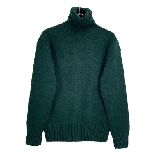 POLO RALPH LAUREN ポロ ラルフローレン 24AW 710941055002 グリーン ウール×ナイロン ロゴ刺繍 タートルネックニットプルオーバー トップス