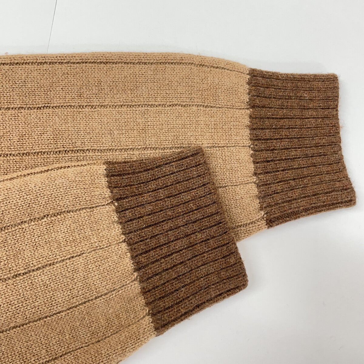 GUCCI グッチ 721035 ブラウン ウェブストライプ付き リブニット セーター トップス XL