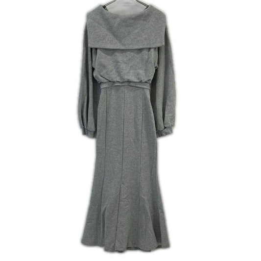 her lip to ハーリップトゥ 1251105016 グレー Half Zip Sweat Dress ワンピース