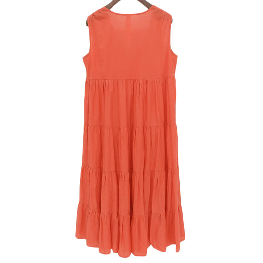 MERLETTE Cotton Tiered Sleeveless Dress Women's Red XS 2084930 Dress