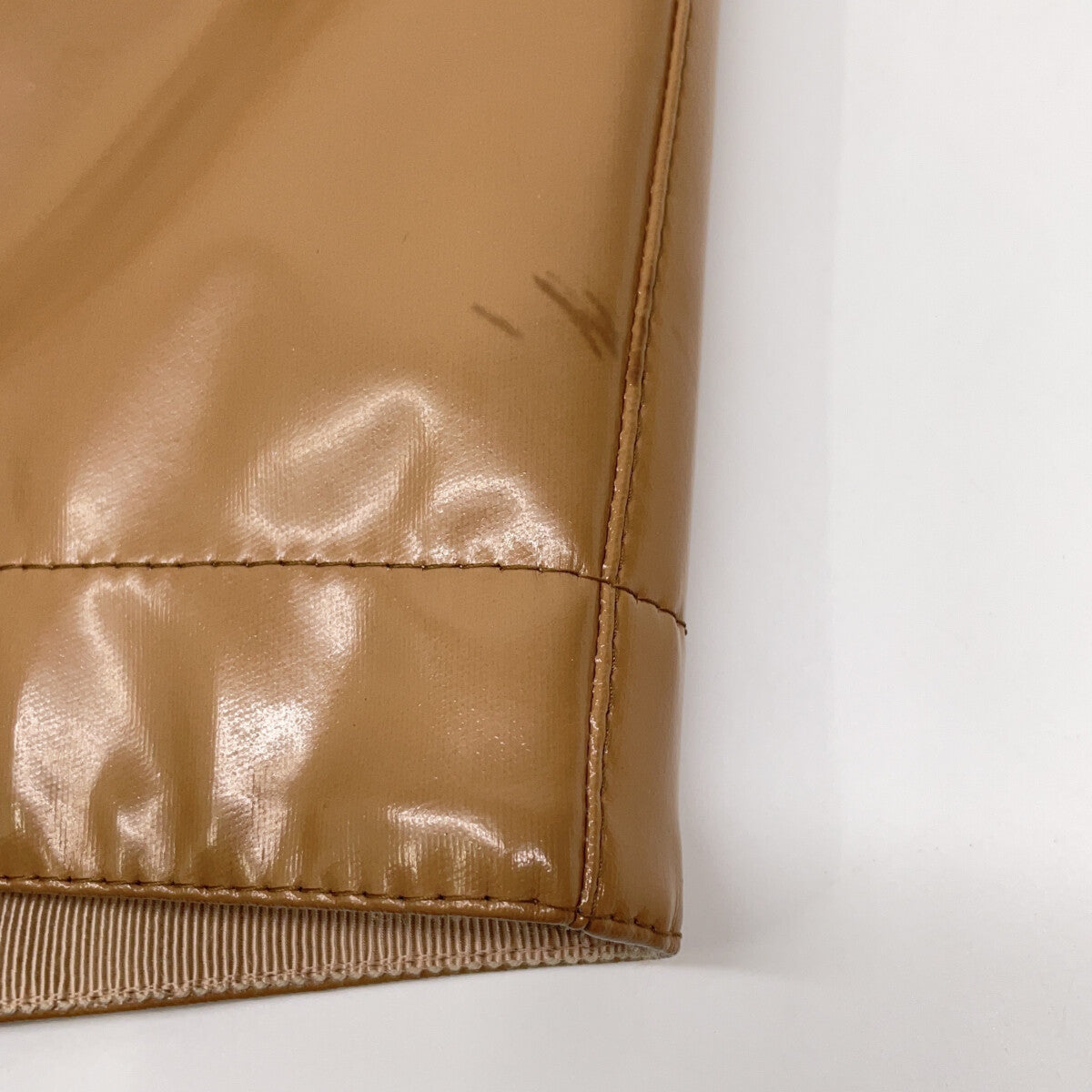 BURBERRY バーバリー ブラウン ナイロン ビニールハイウエストタイトスカート スカート