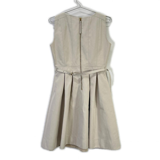 55J25-254 Beige Polyester Sleeveless One-Piece Dress 38 Ladies'