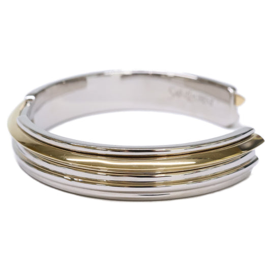 SAINT LAURENT PARIS Beautiful Two-Tone Cuff Bangle