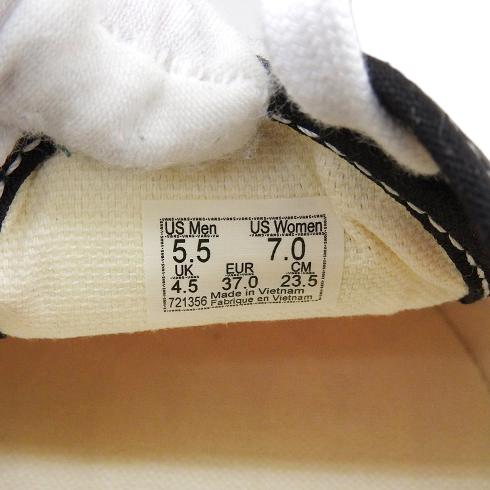 VANS バンズ 新品同様 オーセンティック Vロゴ チェッカースニーカー レディース ピンク×ブラック 23.5cm 7W0S0ND8 25-26AW シューズ 23.5