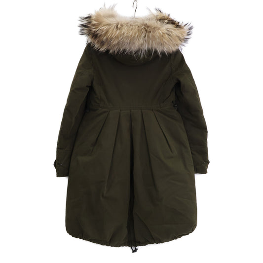 MONCLER モンクレール EVANTHIA エヴァンシア ラクーンファー付 ダウンモッズ コート