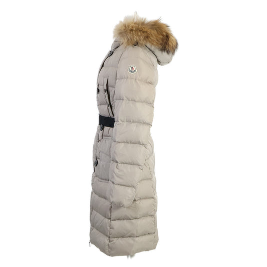 MONCLER モンクレール 【美品】GENEVRIER ジェノブリエ ベルト/ファー付 フーディロングダウン コート