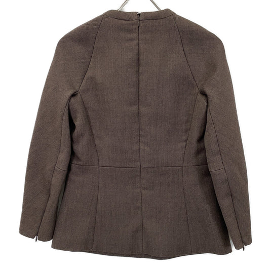 JILSANDER ジルサンダー JSPP560210 ベージュ ウールシルク ノーカラージャケットプルオーバー トップス