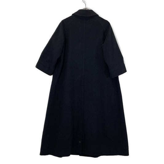 REGULATION Yohji Yamamoto レギュレーション ヨウジヤマモト FB-C81-101 24-25AW ブラック MELTON R-CROPPED RAGLAN SLV COAT セミダブルロングコート コート