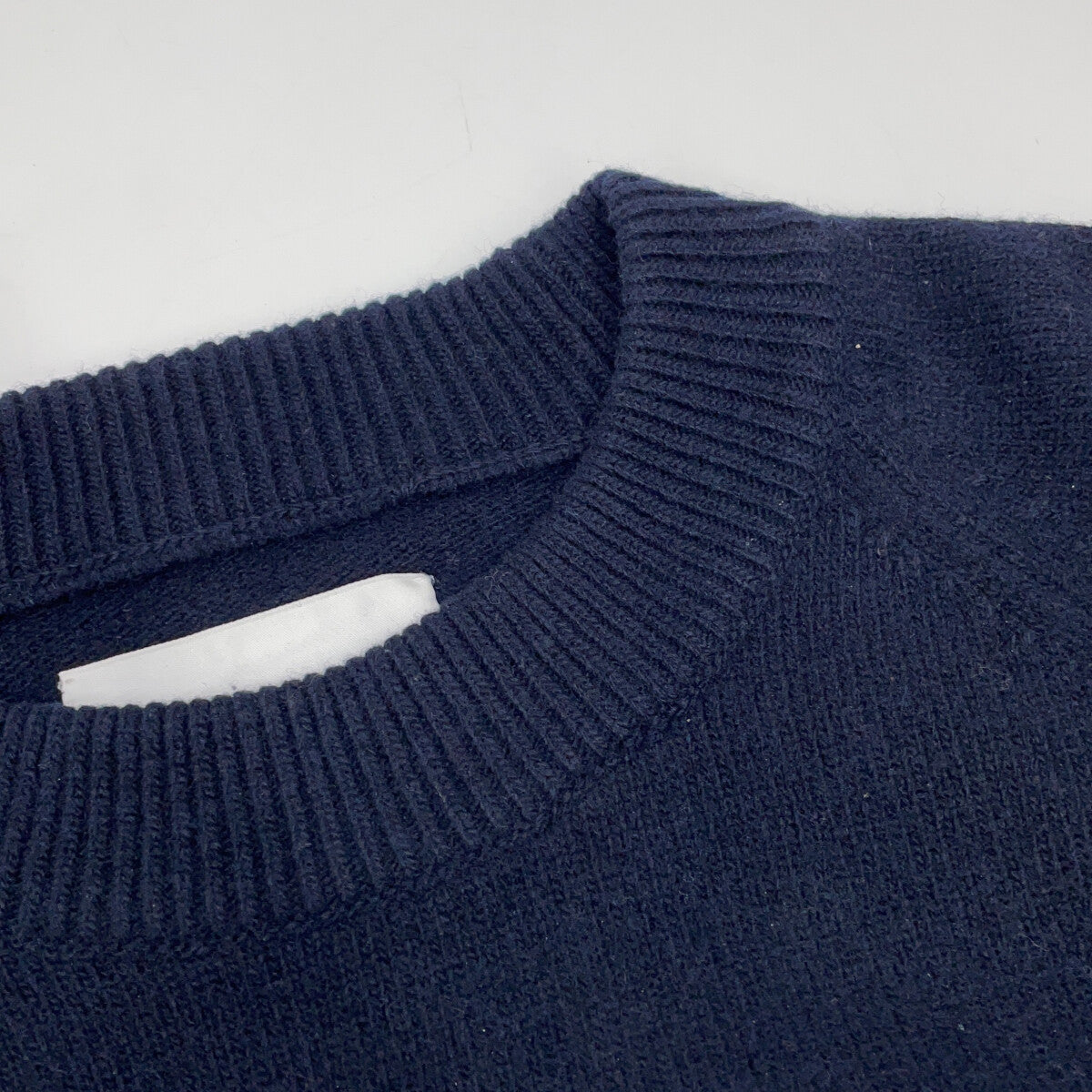 JSMR751001 20AW Dark Navy 100% Wool Slit Oversized Knit Top 29 Men's