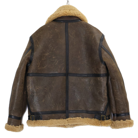 STARKE HAUT スタークハウツ ブラウン レザー ムートン B3ジャケット ジャケット L