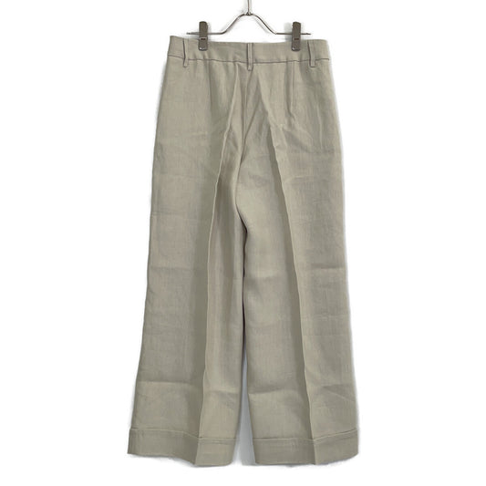 S MaxMara 【Like New/Domestic Regular】23913112326 Linen Center Press Wide Straight Pants/Bottoms