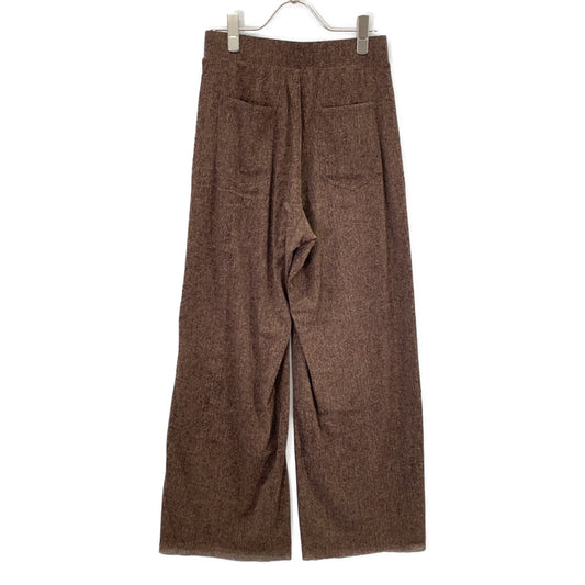 VIVIENNE TAM 2025 Brown Herringbone Net Pants Bottoms 38