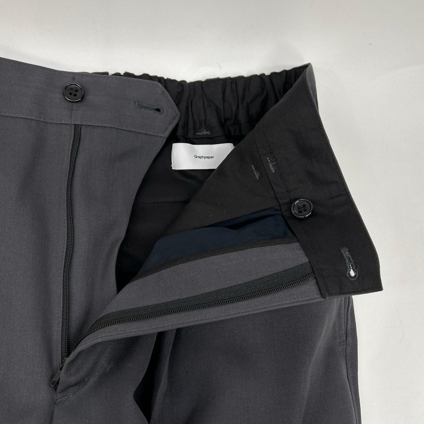 Graphpaper GM223-20051B/GM223-40052B Dark Gray Scale Off Wool Tailored Jacket Pants Set-up Suit
