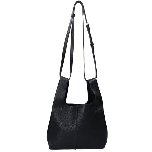 MULBERRY マルベリー 新品同様 Portobello Tote/ポートベロートート ヘビーグレインレザー エンボスロゴ 2WAYハンドバッグ ショルダーバッグ